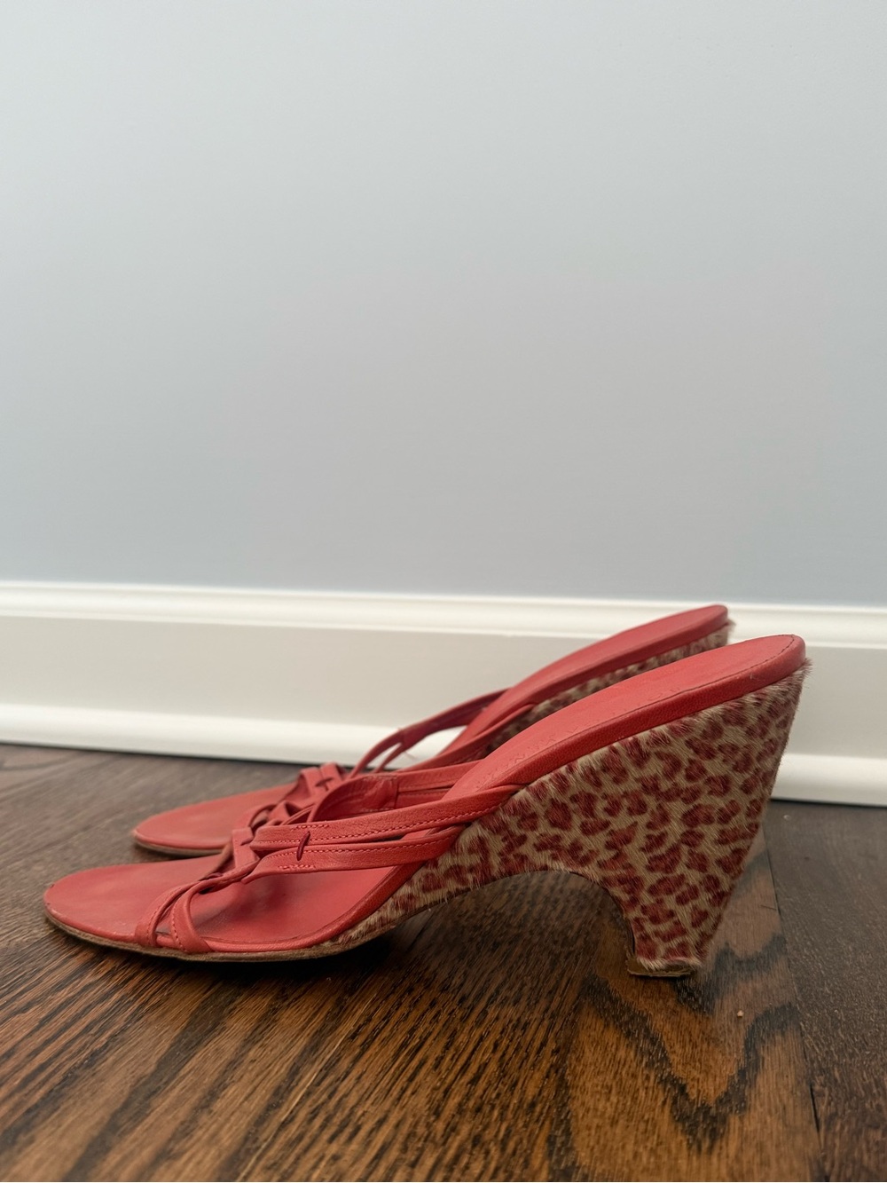 Bottega Veneta vintage cheetah fur wedges
